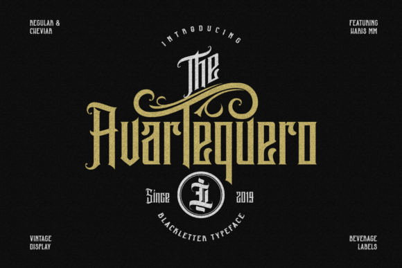 Avartequero: A Bold Blackletter Font for Craft Projects
