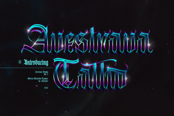 Avestrava Tattoo Font: Gothic Elegance for Your Handmade Creations