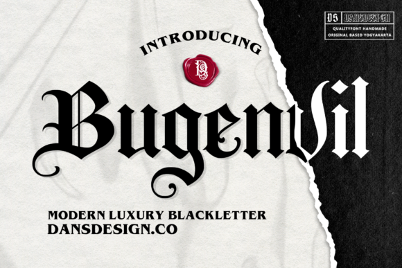 Bugenvil Font Review: A Chic Blackletter for Campaign Design