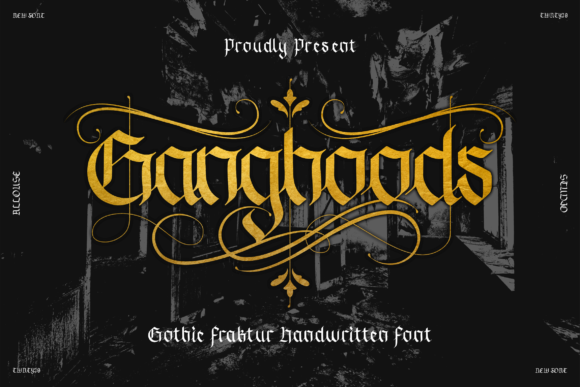 Ganghoods Font: A Bold Blackletter for Branding with Character