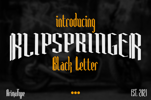 Klipspringer: A Premium Blackletter Typeface for Editorial Design