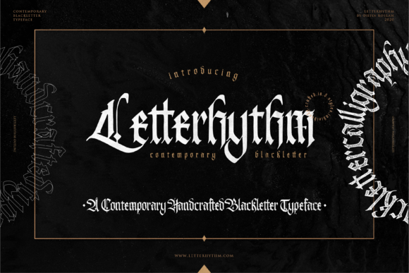 Letterhythm: A Bold Blackletter Typeface for Creative Branding
