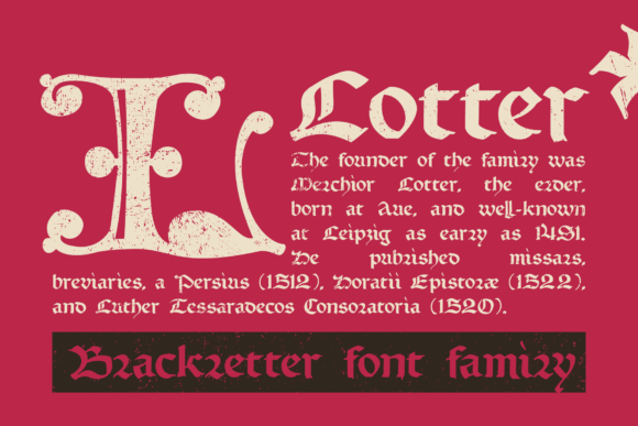 Lotter Font: A Blackletter Typeface with Medieval Elegance