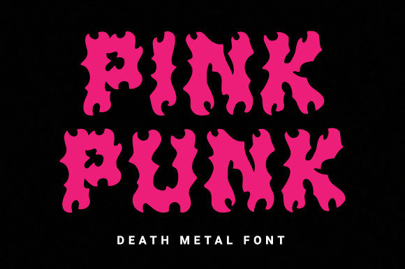 Pink Punk Typeface: Spooky Typography for Creative Makers