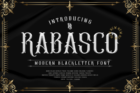 Rabasco Font Review: A Bold Blackletter for Creative Branding