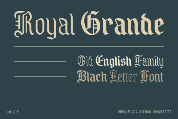 Royal Grande: A Premium Blackletter Typeface for Editorial Excellence