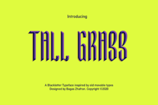 Tall Grass Font: A Blackletter Typeface for Polished Branding