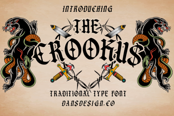 The Crookus Font: A Bold Typeface for Business Branding